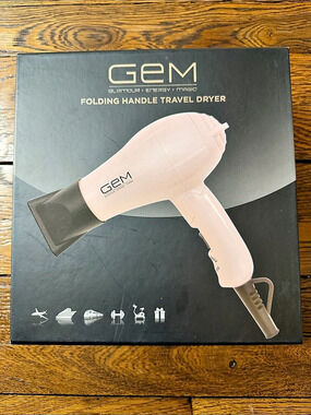 GEM Mini Folding Handle Travel Dryer Pink Folding Handle Travel Dryer NWT